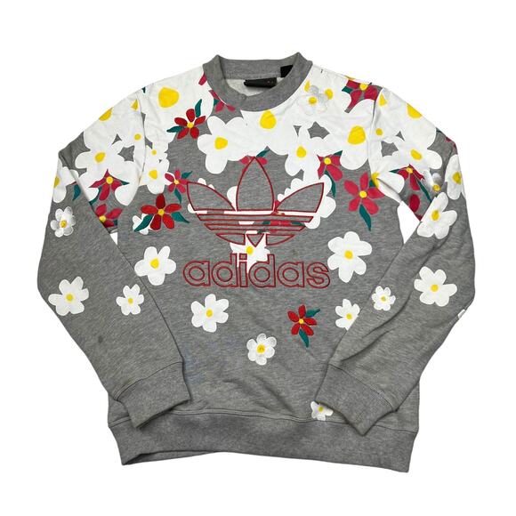 Adidas x Pharrell Williams Limited Edition Floral Daisy Crewneck Sweatshirt XS - Picture 1 of 6